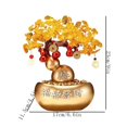 thumbnail image 2 of Feng Shui Gemstone Money Tree Ornaments, Fortune Gourd Gold Ingot Citrine Crafts, 2 of 3
