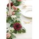 thumbnail image 4 of Guirnalda de flores artificiales PONATIA de 1,5 m, color burdeos y rosa empolvada, 4 of 9