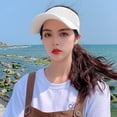 thumbnail image 3 of Women's Sun Visor Hat, Open Top Breathable Sports Cap for Summer Outdoor Activities, UV Protection Wide Brim Sun Hat for Golf and Tennis White, 3 of 4