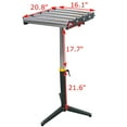 thumbnail image 2 of 5 Rolls Adjustable Conveyor Roller Table Conveyor Stand with Casters 250lbs 23.9-41.6 Inch, 2 of 9