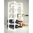 thumbnail image 2 of Rutherford Wine Rack, comes in set of two units, each unit can hold 5 bottles, can be stacked on table top or put on the wall. Oak veneer, color: white, 2 of 2