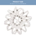 thumbnail image 2 of MasteelfCA Couvre-Chignon Élastique au Crochet Snood Strass Perle Ballet pour Performance de Danse (AB), 2 of 8