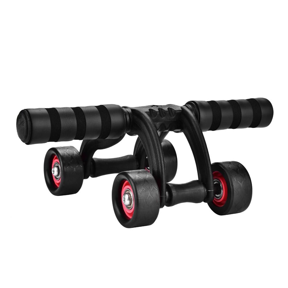 Dilwe 4 Wheel Fitness Ab Roller Workout System Abdominal Exerciser Knee Protection Pad Gym ,Ab ...