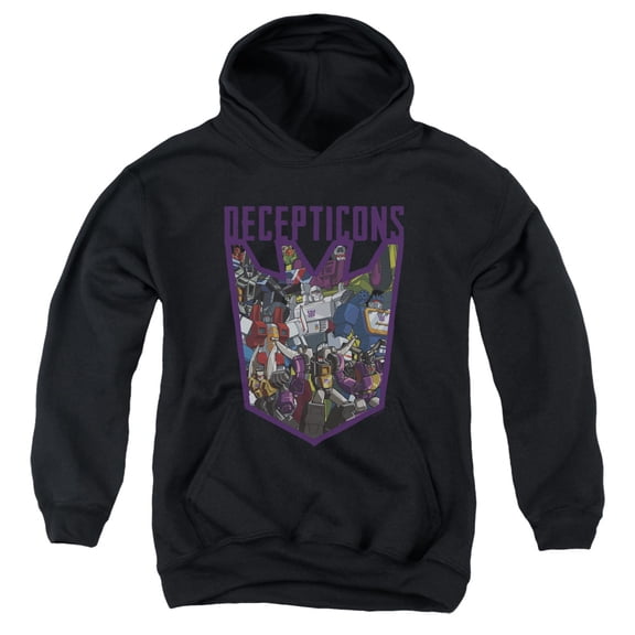 Transformers Decepticon Collage Youth Pullover Hoodie Sweatshirt Black