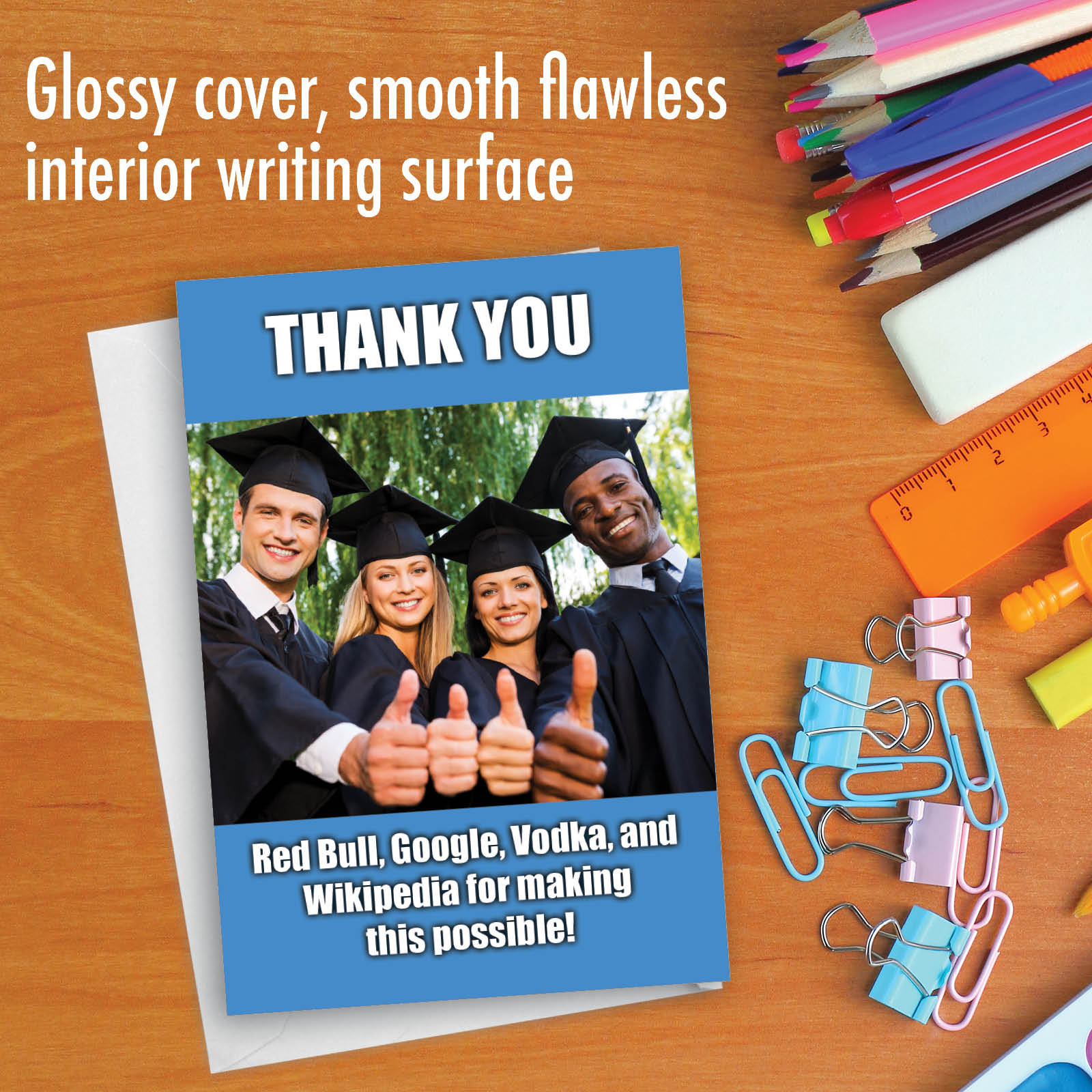 1 Funny Graduation Card with Envelope - Thankful Grads C3448GDG - Walmart  Business Supplies, image size:1600x1600