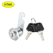 Uxcell Cam Lock 16mm Cylinder Long Fit Up to 5/16-inch Thick Panel Keyed Alike 4Pcs