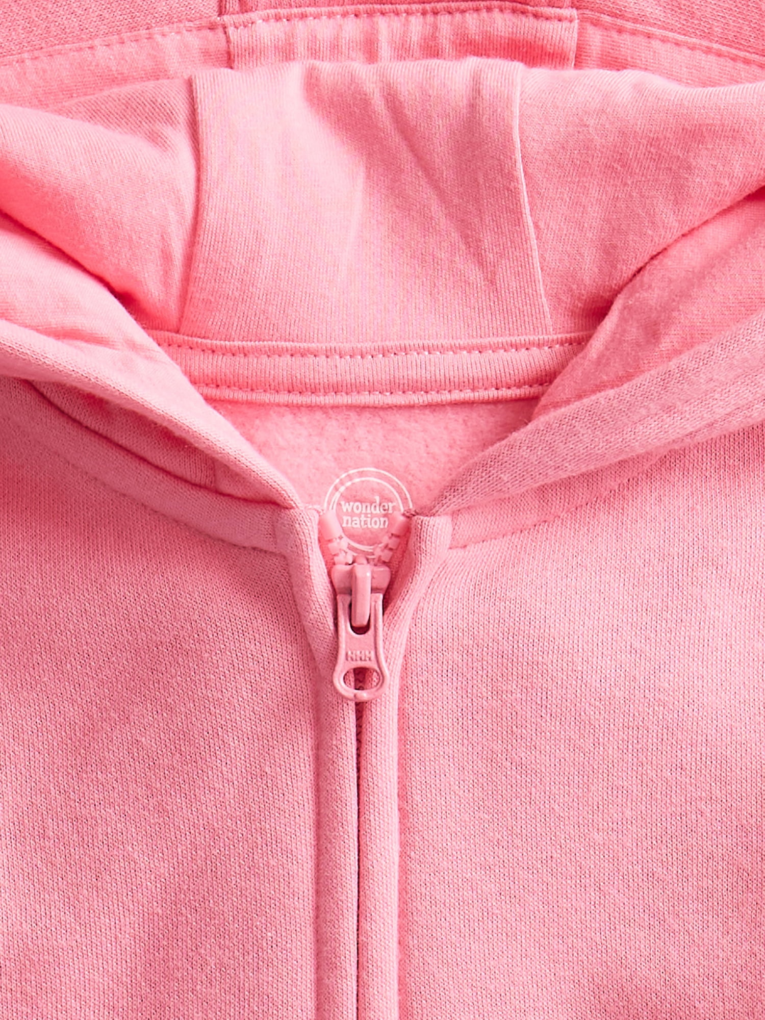 Wonder Nation Baby Girl Fleece Zip Up Hoodie, Sizes 0M-24 Months
