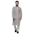 thumbnail image 1 of Atasi Printed Designer Rayon Button Down Casual Kurta With Pajama For Men, 1 of 4