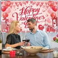 thumbnail image 3 of Valentine's Day Garage Door Banner Cover 70.87x45.28 ft, Happy Valentine's Day Backdrops Decorations Large Photo Background for Bridal Shower Wedding Anniversary Party, Hearts Curtain Party Supplies, 3 of 4
