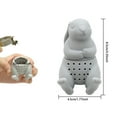 thumbnail image 3 of Binwennn 2025 New Silicone Rabbit Tea Infuser Easter Present Tabletop Decoration Aromatherapy Stove Rabbit Tea Infuser With Ears Heat Silicone Tea Infuser Loose Tea Infuser For Tea For Mug Replacement, 3 of 8