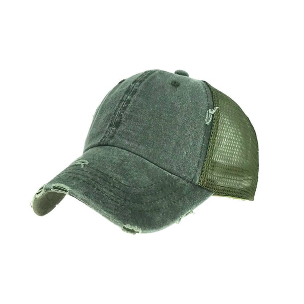 Qarigey Sombrilla ajustable verano hombres y mujeres gorra de béisbol de color sólido gorra deportiva Sombreros verde