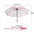 thumbnail image 4 of 4X Paraguas Transparente Paraguas Automatico para Lluviaautomatico Compacto Plegable Estilo A Prueba de Viento Paraguas Transparente , Transparente & Borde Rosado, 4 of 8