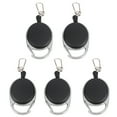 thumbnail image 1 of 60cm Nylon Wire Rope Retractable Key Chain Stretching Keys Clasp Anti Lose Keyring (5pcs), 1 of 9