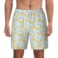 thumbnail image 2 of Goofa Roosters Printed Men's Swim Trunks Board Shorts Quick Dry Mens Swimming Trunks with Compression Liner,Breathable Fit Hawaii Beach Shorts-3X-Large, 2 of 9
