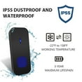 thumbnail image 4 of Timbre inalámbrico, IP55 timbre de puerta impermeable kit de carillón electrónico con receptores enchufables para el hogar, 55 melodías a 5 niveles de volúmenes, azul LED negro. Feliz Sencillez, 4 of 5