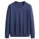 thumbnail image 1 of Blusas y camisas de manga larga y cuello redondo para hombre, moda informal, cómodas, lisas, holgadas, de manga larga y cuello redondo, sudaderas, blusa tipo pulóver para hombre, blusa de poliéster., 1 of 2