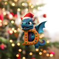 thumbnail image 4 of Pendant X1 Clearance! Christmas Dinosaur Ornaments 26 Letter Cartoon Pendant for Kids Acrylic Figures Hanging Gift for Christmas Tree Christmas Decoration 2023 Funny Dinosaur Decor for Baby Boy, 4 of 4