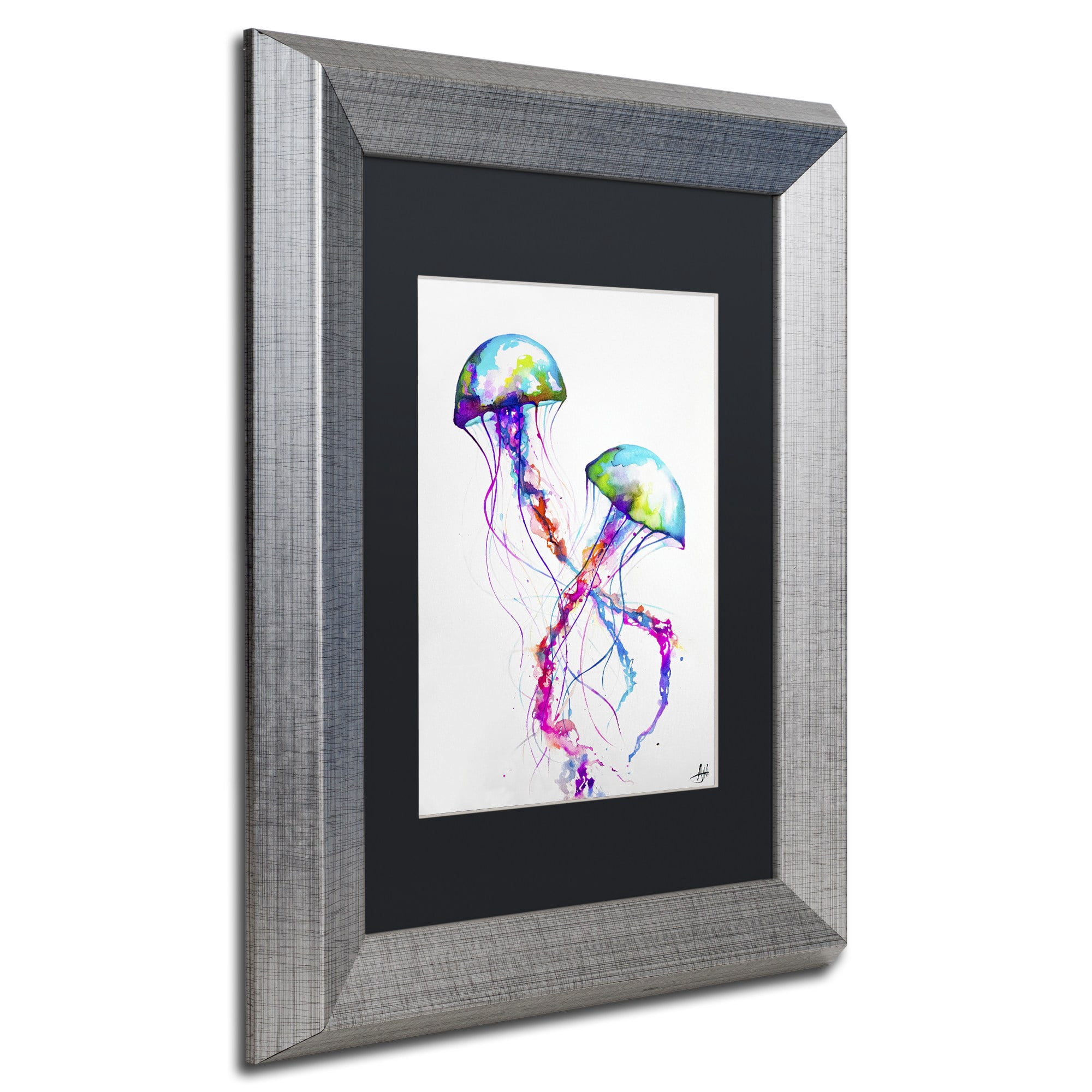 Trademark Fine Art 'Narasumas' Canvas Art by Marc Allante, Black Matte, Silver Frame