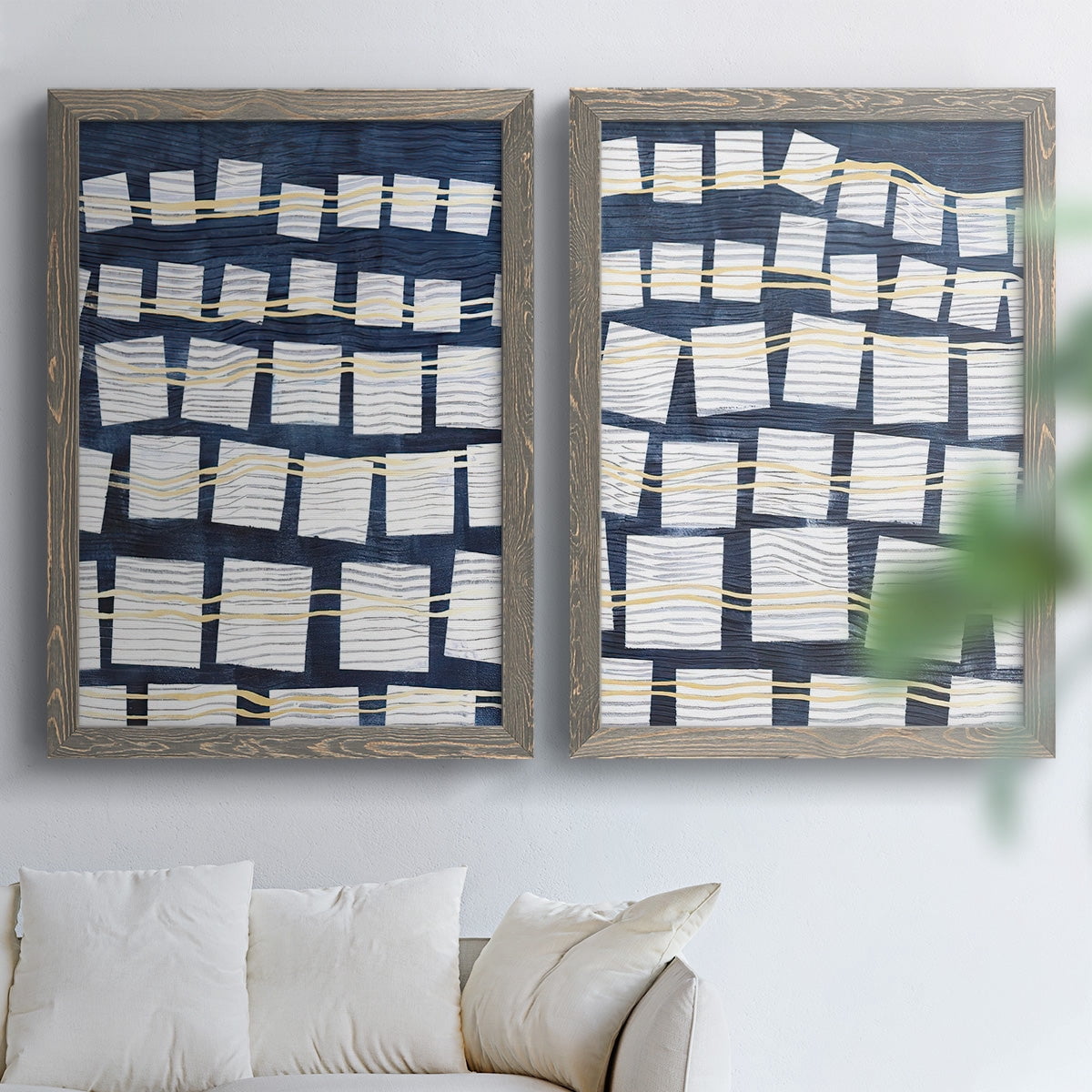 Networks III - Premium Framed Canvas 2 Piece Set - Ready to Hang