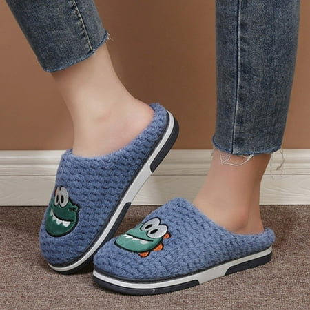 

Cathalem Acupressure Slippers for Women Fashion Autumn Winter Female Slipper Flat Non Slip Light Women s Slippers Memory Foam Blue 7