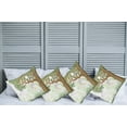 thumbnail image 2 of Ambesonne Nature Throw Pillow Cover 4 Pack, Spring Butterfly Paint, 20", Green Brown White, 2 of 5