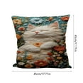thumbnail image 3 of Cute Cat Print Pillow, Bedroom Living Room Sofa Cushion for Sofa Living Room Decoration, 18x18in (without Core), 3 of 6