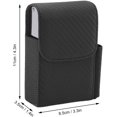 thumbnail image 5 of Leather Cigarette Box, Woven Pattern Anti Scratch Cigarette Storage Case with Lighter Holder for Cigarette Lighter Name Card(Black), 5 of 5