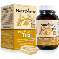 NaturaNectar Bee Propolis Trio - May Promote Liver & Prostate Health * and Support Your Immune System *, 60 Capsules