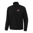 thumbnail image 2 of Men's Antigua Black Ohio State Buckeyes Brisk Quarter-Zip Jacket, 2 of 3