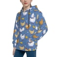 thumbnail image 2 of Easygdp Chicken Family Boys Hoodie Kids Sweatshirt Youth Pullover With Hood-Small, 2 of 6