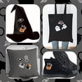 thumbnail image 5 of J.CARP 8 Pcs Cute Halloween Iron on Patches, Ghost Bat Spider Cat Animals Sew on Embroidered Applique Embroidery Repair Patch DIY Craft Accessories for Halloween Costume Clothing Jacket Backpack Hat, 5 of 6