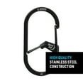 thumbnail image 5 of Nite Ize G-Series Dual Chamber Carabiner - Heavy-Duty Key Organizer Carabiner Clip - Dual Chamber Carabiner with Wire Gate Closure - Black, Size 2 (5 Pack), 5 of 8