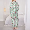 thumbnail image 6 of Goofa Bunny And Rose Printed Women’s 2 Piece Pajama Set Super,Pajamas Women's Long Sleeve Sleepwear Soft Button Down Loungewear Pjs Lounge Set Nightwear-X-Large, 6 of 9