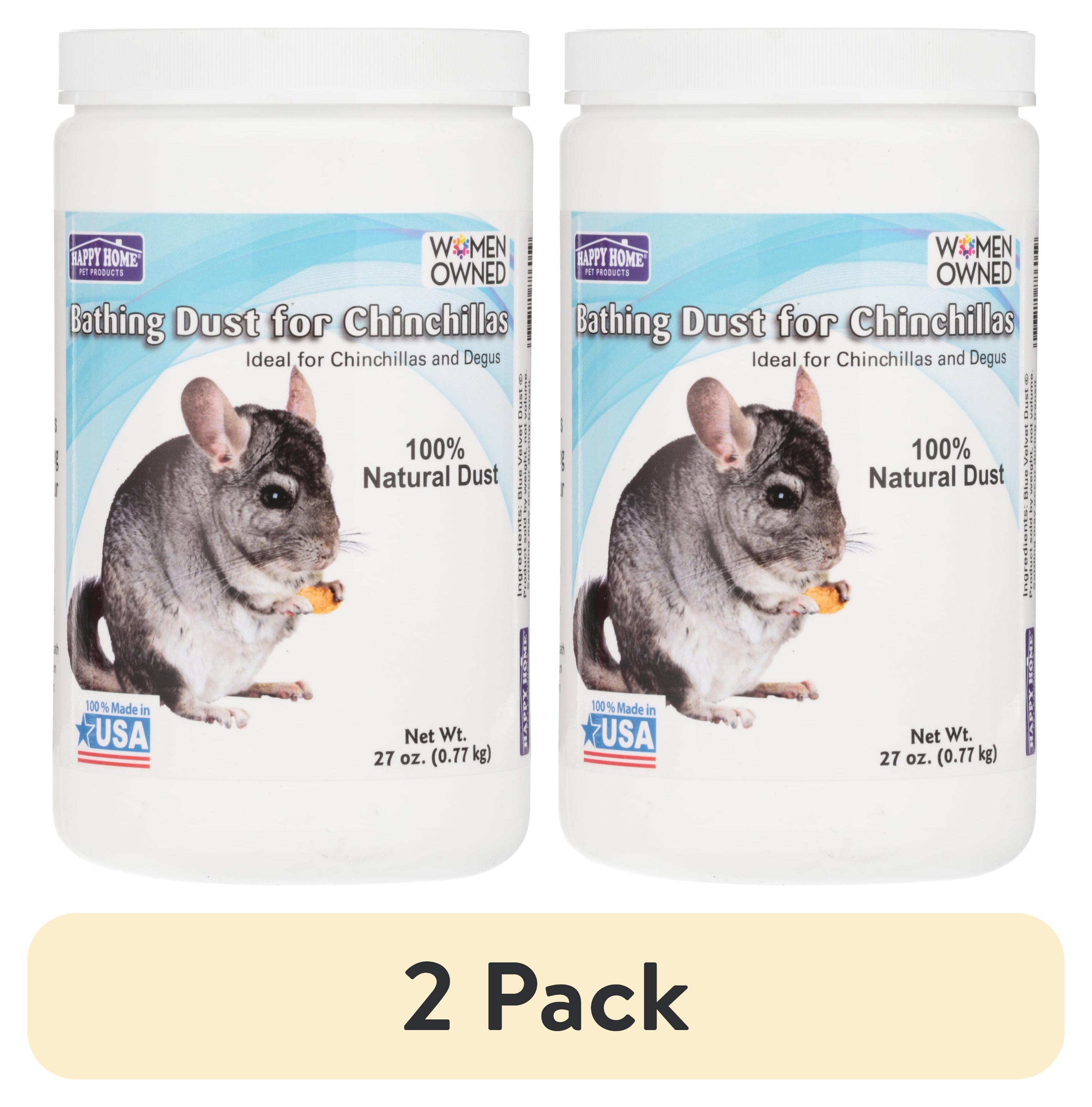 (2 pack) Happy Home Pet Products Chinchilla Bathing Dust, 27 oz