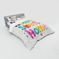 thumbnail image 3 of Ambesonne Saying Bedding Set 3 Pcs, Typography Phrase, Twin, Multicolor, 3 of 3