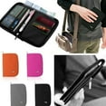 thumbnail image 3 of US 2 Pcs Travel Bag Document Organiser Zipped Passport Tickets ID Holder Purse, 3 of 5