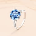 thumbnail image 3 of 5ct Moissanite Diamond Rings for Women D Color Round Cut VVS1 Sterling Silver Engagement Rings Forever Classic Moissanite Wedding Anniversary Promise Rings Wife Gifts with Certificate, 3 of 8