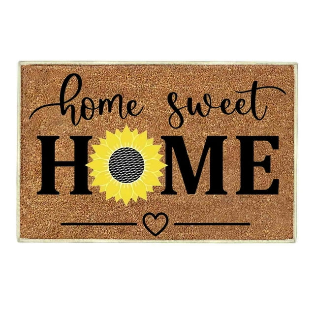 Ikeay Mat Clearance! Sunflower Door Mats Sunflower Welcome Mat Outdoor Rug Sunflower Door Mats Outside Spring Summer Door Mat Sunshine Decorative, Storage Bag