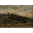 thumbnail image 2 of Edmond Charles Joseph Yon 24x18 Gold Ornate Framed and Double Matted Museum Art Print Titled - The Montmartre Mills; North Slope (1865), 2 of 4