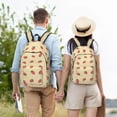 thumbnail image 6 of Balery Strawberries Vintage Canvas Backpack for Men and Women - Large Capacity, Durable Travel Laptop Bag for School, Work, Hiking, and Outdoor Activities, 6 of 7