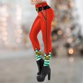 thumbnail image 6 of Christmas Leggings Printed High Waist for Festival Holiday Autumn Ladies Fitness G, 6 of 7