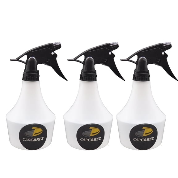 CarCarez 16 oz Plastic Trigger Spray Bottles, Heavy Duty Chemical Resistant Cleaning Sprayers, 3 Pack