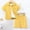 Yellow, variant on KONDYS Boys 2 Pieces Summer Outfits Child Kids Short Sleeve Solid Color T Shirt Tops Shorts Summer Beach Outfits for 5-6Y