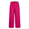 thumbnail image 7 of Glisme Pants For Women Lightweight Empire Waist Trousers Wide Leg Loose Fit Slacks Soft Clothing Rd3 Xl, 7 of 7