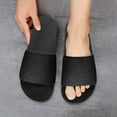 thumbnail image 6 of GZHJMY Stylish Slides for Women Men, Black Glitter Abstract Background Soft Flexible Slip-on Sandals Slippers, 6 of 7