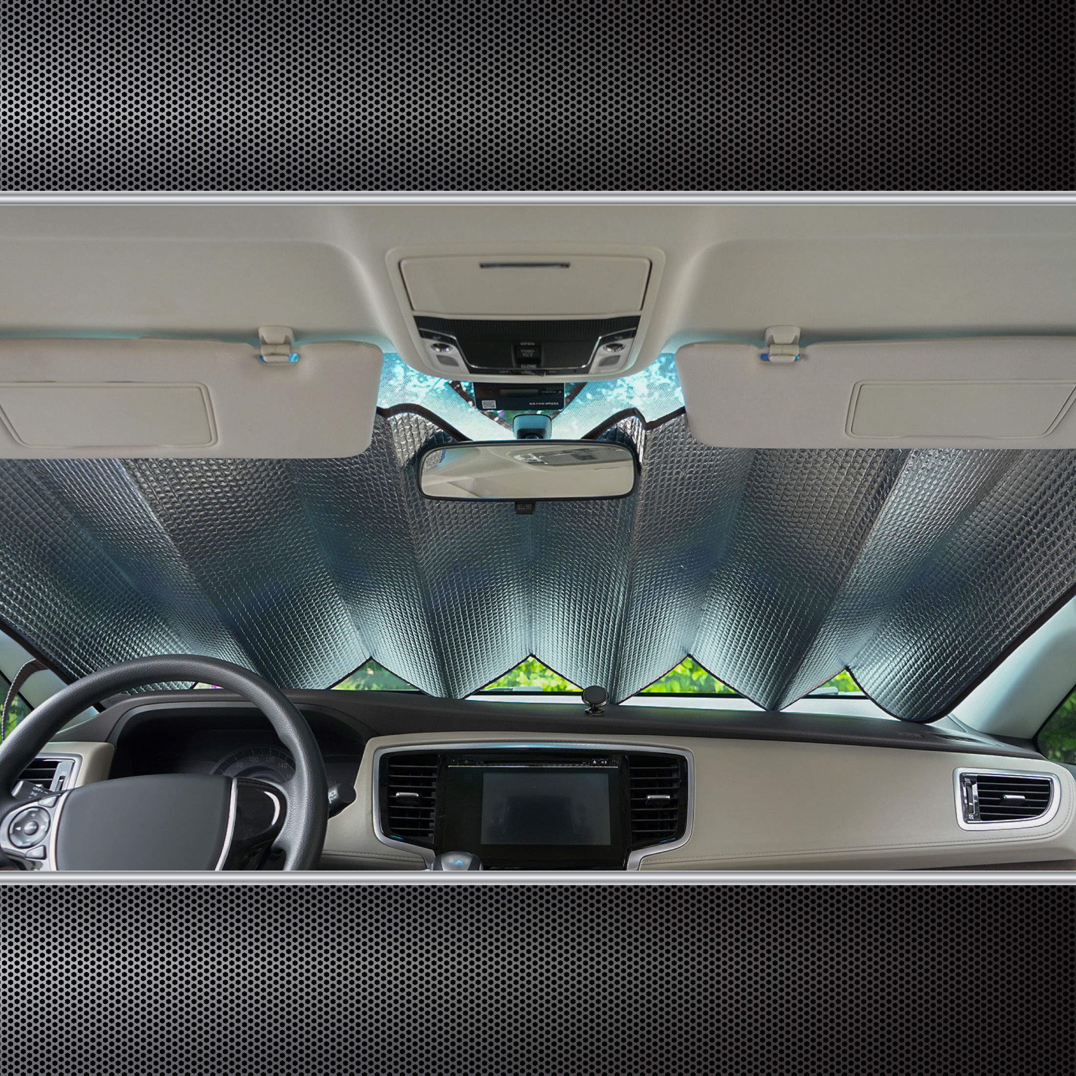 Auto Drive Tropical Accordion Sunshade, 63" x 28.5" photo 6