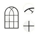 thumbnail image 2 of Abbracc Arched Window Pane Mirror Acrylic Background for Bedroom Room Black, 2 of 8