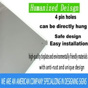 New Street Sign Warning Plaque Wall Decor Do Not Plow Snow Against Fence Parking for Sign Courtyard Decoration Office Sign Outdoor & Indoor Safety Aluminum Sign Inch
