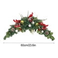 thumbnail image 3 of Decoration Christmas Door Hanger Wreath Realistic Foam Plastic Handmade Floral Rings Holiday Lintel Artificial Flowers, 3 of 6