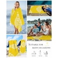 thumbnail image 5 of Baroque Yellow Beach Towels Oversized Super Absorbent, Vintage Damask Classic Floral Lightweight Bath Towel Quick Dry Sets For Bathroom/Pool/Rv Camping/Beach Play/Gym Room/Picnic 23"x47", 5 of 8